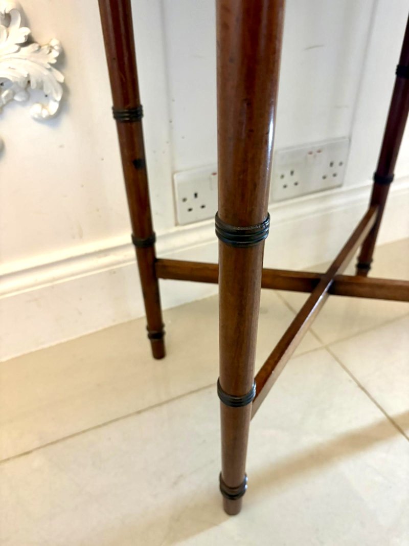 Antique Georgian Mahogany Lamp / Work Table With Removable Sewing Basket - Image 13